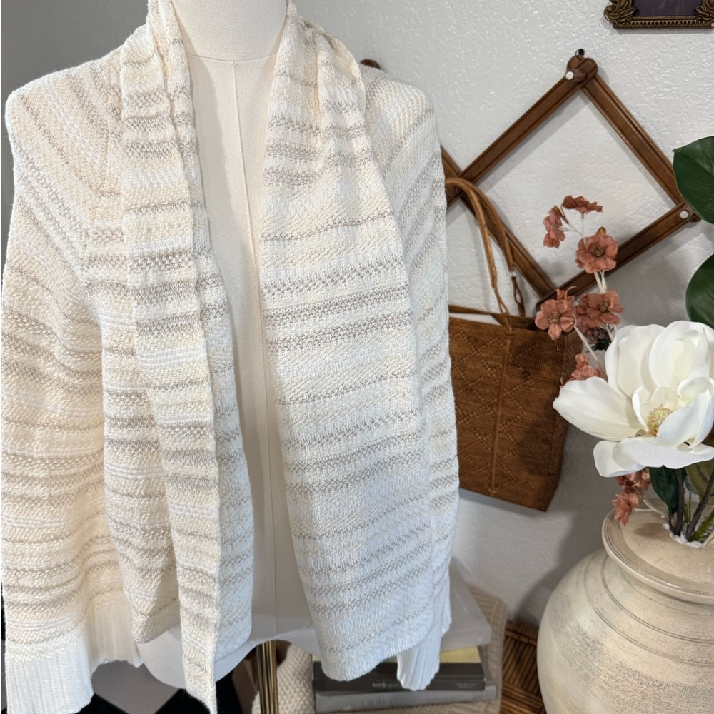 Moth Cream Textured Knit cardigan
